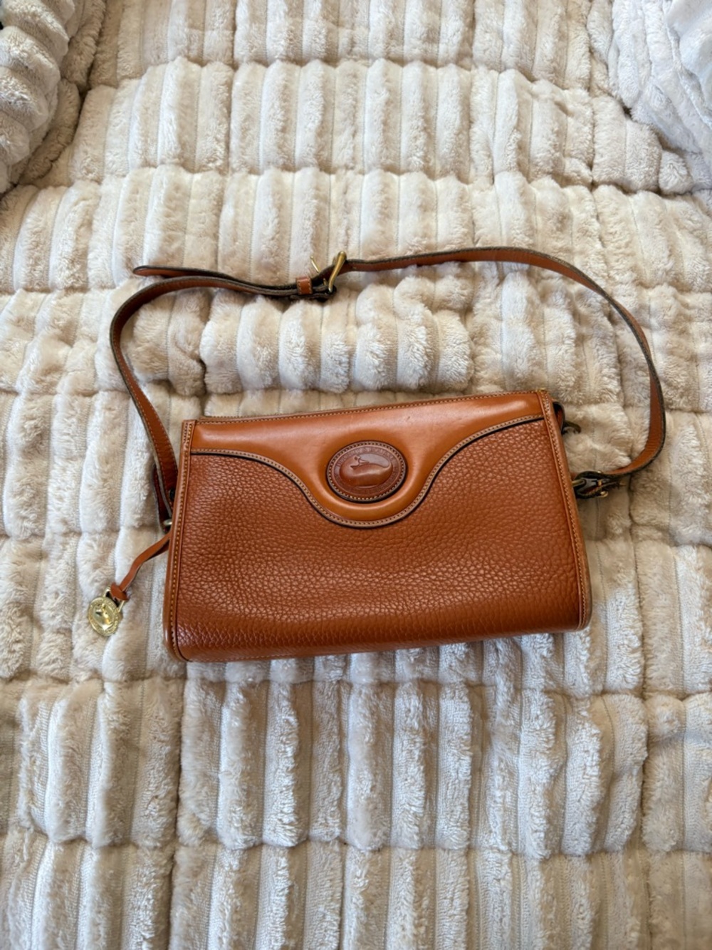 Dooney & Bourke Saddle Brown Pebble Leather Crossbody